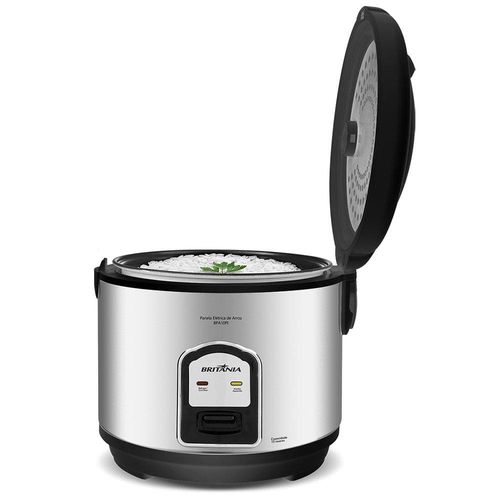 Panela Elétrica de Arroz Britânia BPA10PI 10 Xícaras – Preta/Inox 110V