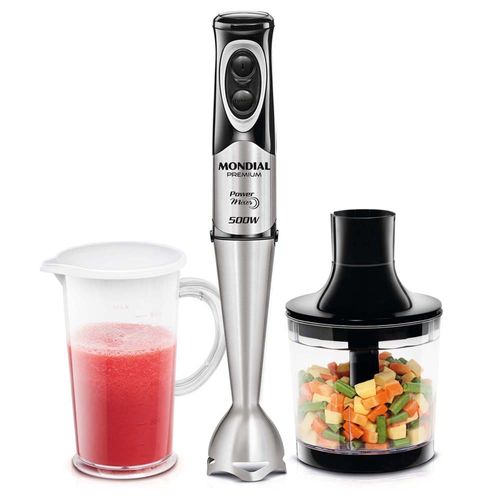 Power Mixer Mondial 2 em 1 Mixer e Processador M-07 - Preto/Inox 110V