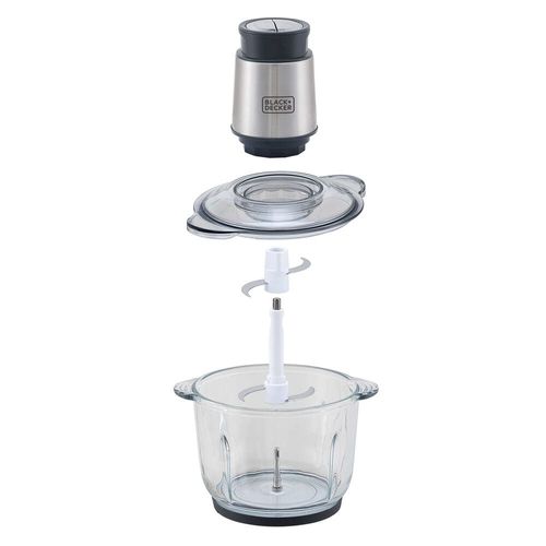 Miniprocessador Black+Decker MP300G Inox, 2 velocidades, 300W 110V