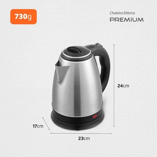 Chaleira Elétrica Mondial Pratic CE-06 com Capacidade de 2L - Inox 110V