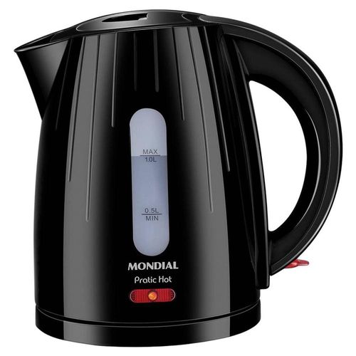 Chaleira Mondial Elétrica Pratic Hot com Capacidade 1 Litro CE-07 - Preta 110V