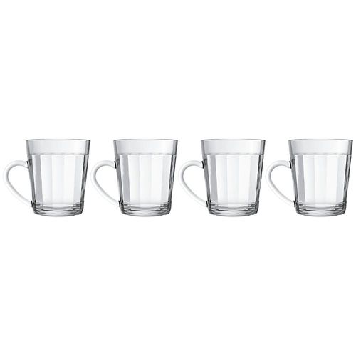 Conjunto de Canecas Copo Americano em Vidro 270 ml – 4 Peças