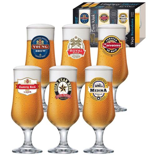 Conjunto de Taças para Cerveja Ruvolo Barcelona 370 ml – 6 Peças