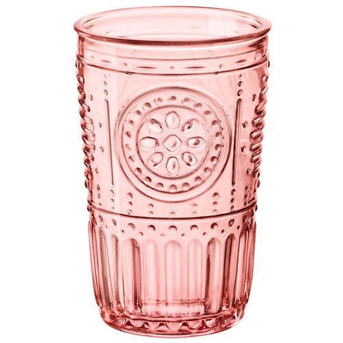 Conjunto de Copos Luigi Bormioli Acqua Romantic Rosa 340 ml - 4 Peças