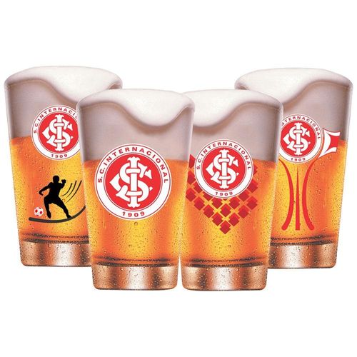 Conjunto com 4 Copos para Chopp Caldereta Globimport Internacional - 350ml