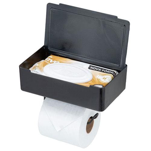 Suporte para Lenços Umedecidos e Papel Higiênico Arthi - Preto