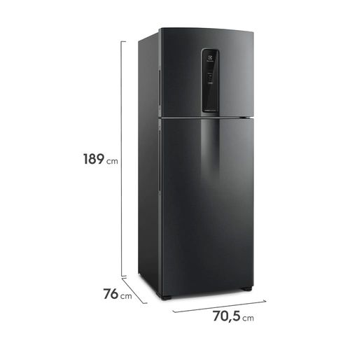 Geladeira Electrolux Frost Free Inverter 480L Efficient com AutoSense Duplex Black Inox Look - Bivolt