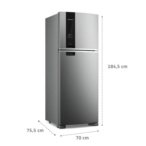 Geladeira Brastemp Duplex BRM55FK Frost Free com Painel Click Black e Turbo Freezer 463L – Inox 110V