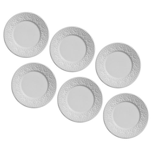 Conjunto de Parto para Sobremesa Porto Brasil Madeleine em Faiança Feldspática - 6 Peças Branco