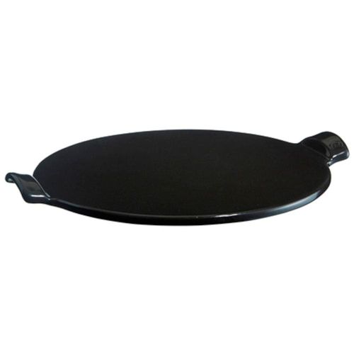 Pedra Refratária Redonda para Pizza Emile Henry em Cerâmica 37 cm - Preta