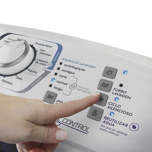 Lavadora de Roupas Electrolux Automática LAC12 Topload com Dispenser Autolimpante e Cesto Inox 12kg - Branca 220V
