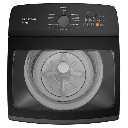 Lavadora de Roupas Brastemp BWK13A9 com Ciclo Tira Manchas Advanced e Ciclo Antibolinha Cinza Platinum - 13kg 220V