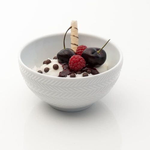 Conjunto de Bowls Germer Chevron em Porcelana 400 ml – 6 Peças