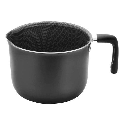 Leiteira Multiflon Gourmet com Tampa de Vidro Preto - 2,4L
