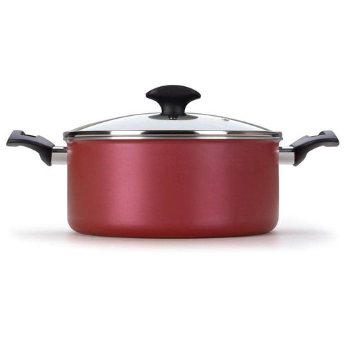 Caçarola Amora Multiflon com Antiaderente de Alumínio Vermelho Matte - 24cm