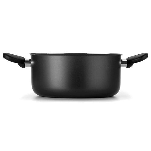 Caçarola Gourmet Multiflon com Tampa de Vidro e Antiaderente de Alumínio - 18cm