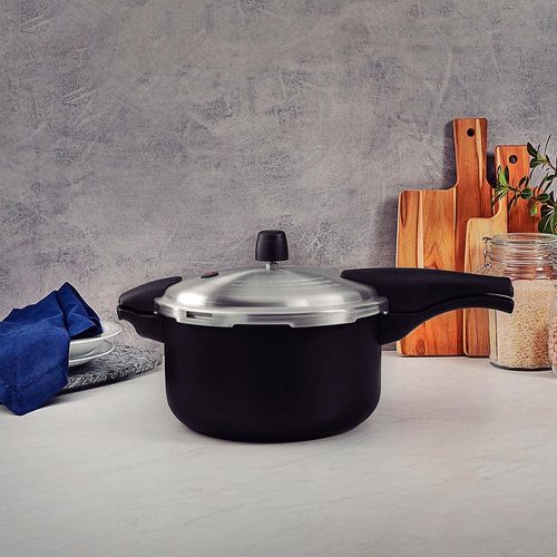 Panela de Pressão 6 L Tramontina Vancouver Effect em Alumínio com Revestimento Antiaderente Starflon Max - Preto