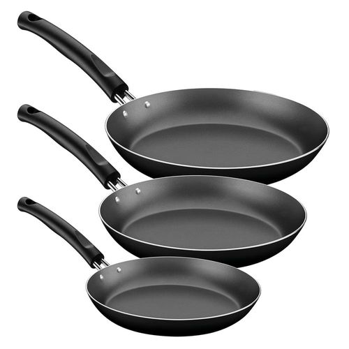 Conjunto de Frigideiras Tramontina com Revestimento Antiaderente Interno Starflon Max Preto – 3 Peças