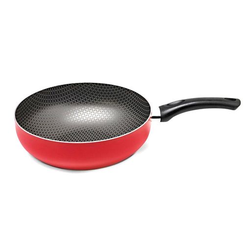 Frigideira Wok Multiflon Páprika com Revestimento Ultra 7 Vermelha - 24 cm