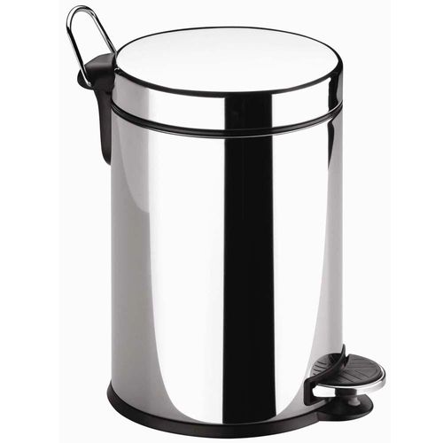 Lixeira Brinox em Aço Inox com Pedal e Cesto Interno Removível - 12L