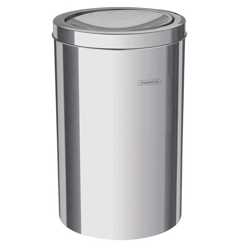 Lixeira Tramontina com Tampa Basculante Swing 94542/112 em Aço Inox – 12 L