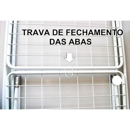 Varal de Chão com Abas Utimil Luxo EP003 em Aço e Polipropileno