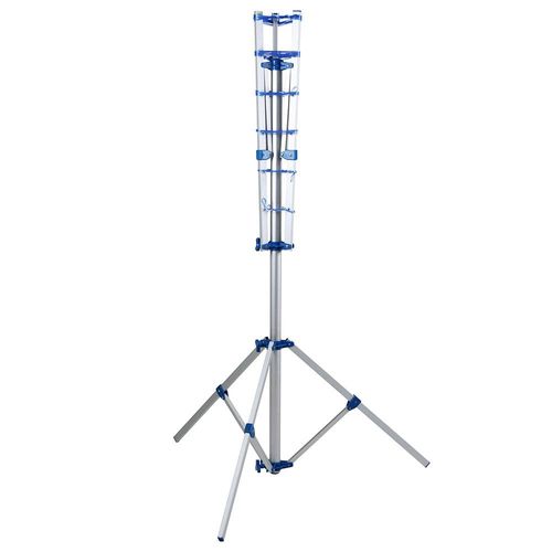Varal de Chão Parabólico Mor 006052 em Alumínio - Prata/Azul