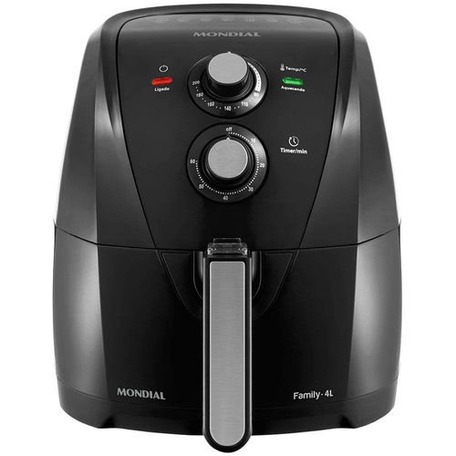 Fritadeira Elétrica Sem Óleo Air Fryer Mondial Family AFN40FB 4 L – Preta 110V