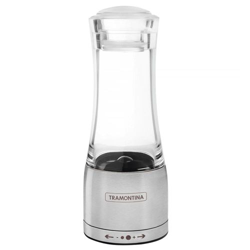 Moedor para Sal Ou Pimenta Tramontina Realce em Aço Inox e Acrílico – 16,6 cm