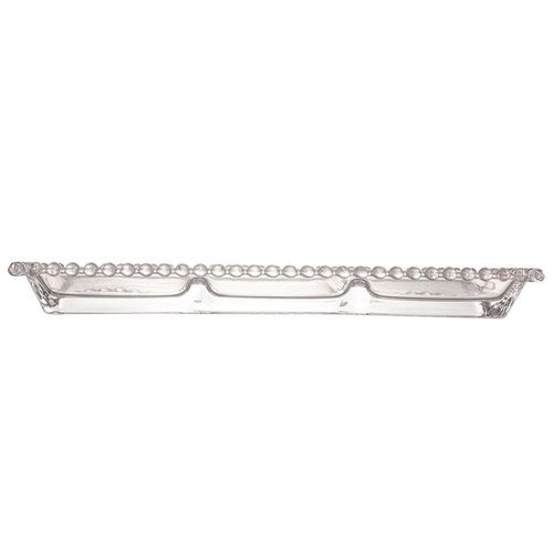Petisqueira com 3 Divisórias Wolff Gourmet em Cristal Transparente - 30 cm