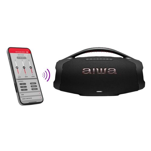 Caixa de Som Aiwa Boombox Plus com 3 Alto-falantes Bivolt e com Proteção IP66 Contra Água e Poeira AWS-BBS-01B - 200W