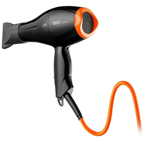 Secador de Cabelos Taiff Titanium Colors com Emissão de Íons Motor AC Profissional Preto/Laranja 2100W 220V