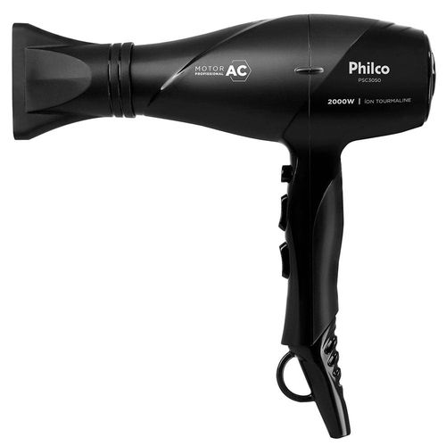 Secador de Cabelos Philco PSC3050 com Íon Tourmaline Motor AC Profissional Preto – 2000W 220V