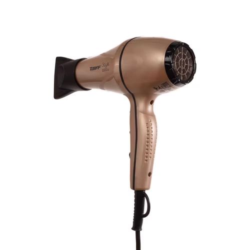 Secador de Cabelos Taiff Style Motor AC Profissional 2000W - Cobre + Chapinha | Prancha 210°C - Preto 220V