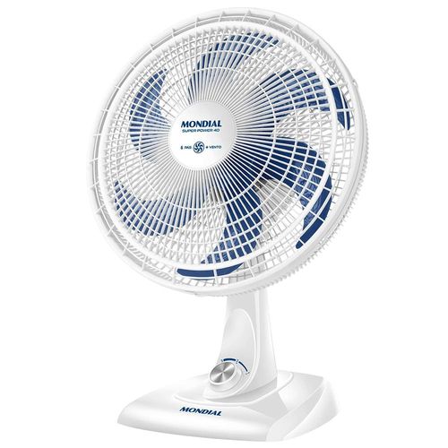 Ventilador de Mesa 40cm Mondial Super Power VSP-40-W 6 Pás 3 Velocidades Branco 110V