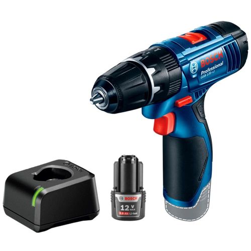 Parafusadeira/Furadeira de Impacto a Bateria Bosch GSB 120-LI 3/8" 12V com Carregador Bivolt e Maleta