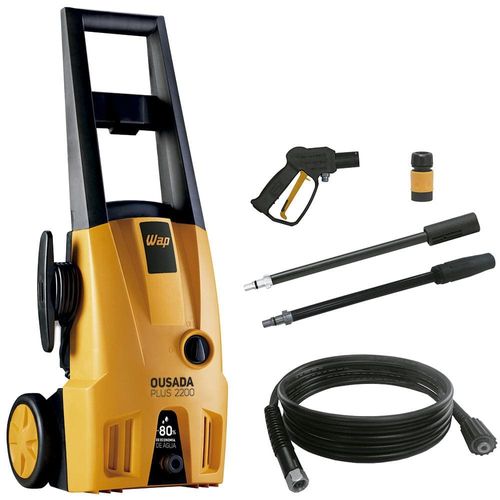 Lavadora de Alta Pressão Wap Ousada Plus 2200 com Jato de Água Leque e Concentrado, Sistema Stop Total e 1750PSI - 1500W 110V