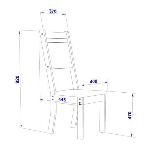 Mesa de Jantar com 4 Cadeiras Indekes Pequi Branco