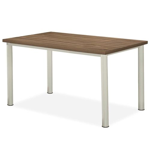 Mesa de Jantar Aço Nobre Júlia Plus com 4 Cadeiras Off White/Marrom
