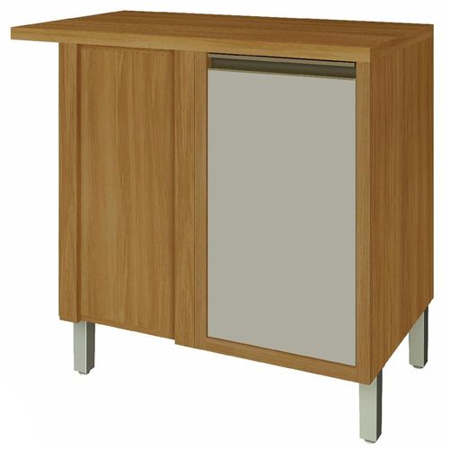 Balcão de Canto Nesher Baronesa 1 Porta 2 Prateleiras – 93cm Freijo/Offwhite