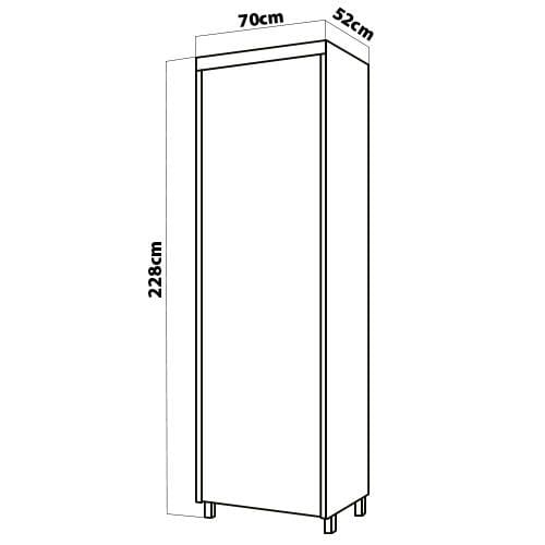 Paneleiro Nesher Marquesa em MDF 15mm com 2 Portas, 2 Gavetas e 3 Prateleiras - 70cm de largura - Nature/Verde