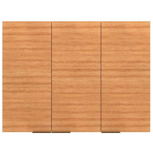 Armário Aéreo Bartira Cristal MDP 15mm com 3 Portas e 3 Prateleiras - 120cm de largura Lâmina Mel