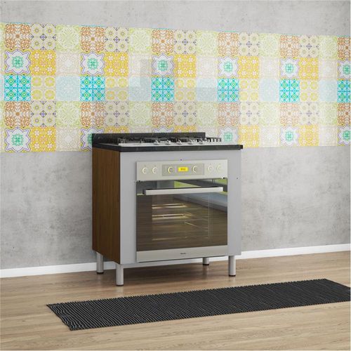 Balcão para Forno e Cooktop Bartira Rubi com 5 Bocas - 80,1cm de largura Grapia / Platinum