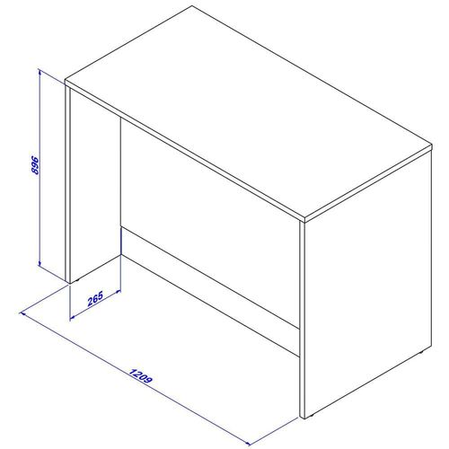 Bancada Bartira Gourmet com 1 Porta, 4 Gavetas e 1 Prateleira - 126cm de largura Preto Stone/Grafite