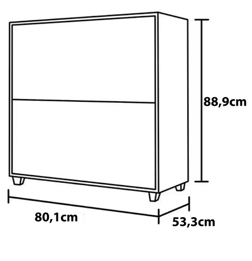 Balcão para Cooktop de 5 Bocas Bartira Amazonita com 1 Porta, 1 Gaveta e 1 Prateleira - 80,1cm de largura Damasco