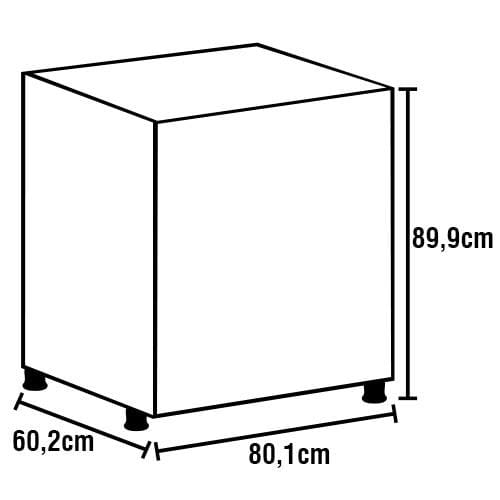Balcão para Forno e Cooktop Bartira Rubi com 5 Bocas - 80,1cm de largura Branco