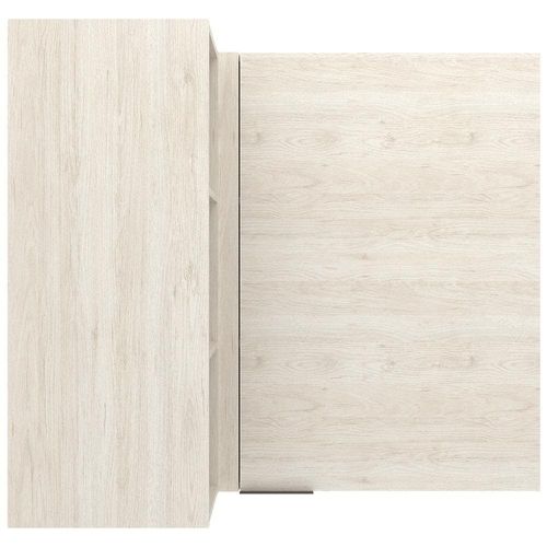 Armário Aéreo de Canto Bartira Cristal MDP 15mm com 1 Porta e 2 Prateleiras - 101,8cm de largura Freixo