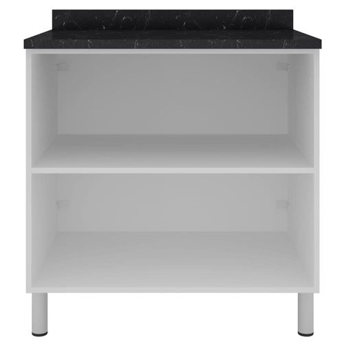 Balcão Duplo Bartira Rubi com 2 Portas e 1 Prateleira - 80,1cm de largura Branco