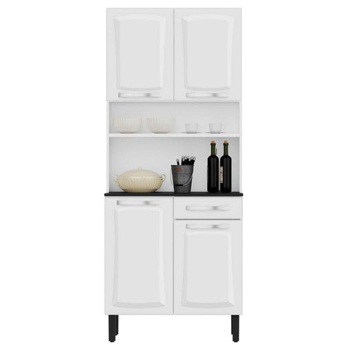 Cozinha Compacta Itatiaia Pratika com 4 Portas, 1 Gaveta e 5 Prateleiras - 80cm de largura Branco