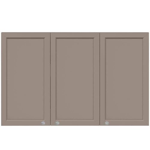 Cozinha Compacta Poliman Unna com 9 Portas, 2 Gavetas e 4 Prateleiras - 200cm de largura Fumê